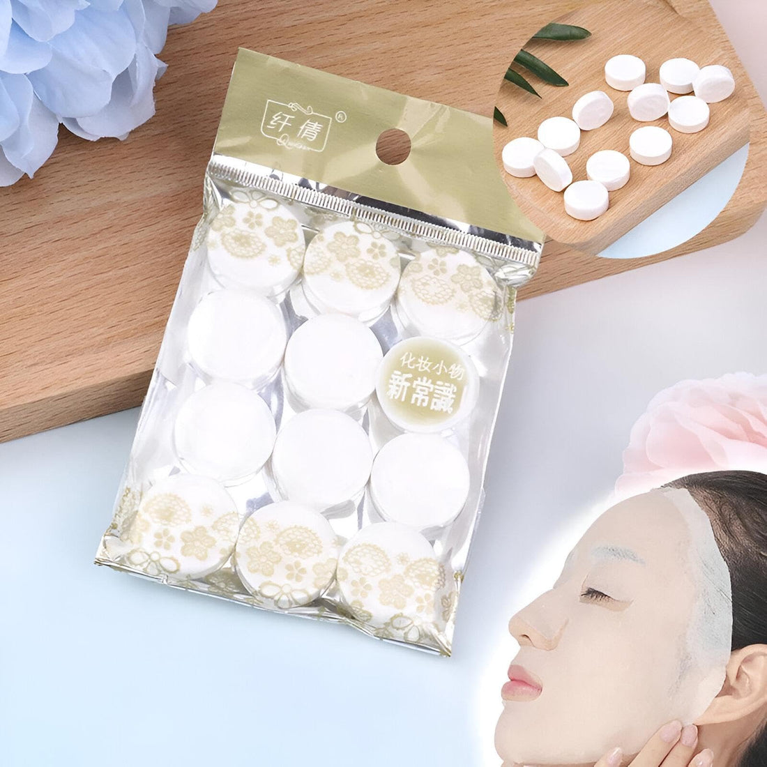 COMPRESSION FACE MASK - Unique Silk Leaf Face Mask, Provide You with a Comfortable Home Spa Experience, Perfect for Daily Use or Travel.(200pcs)