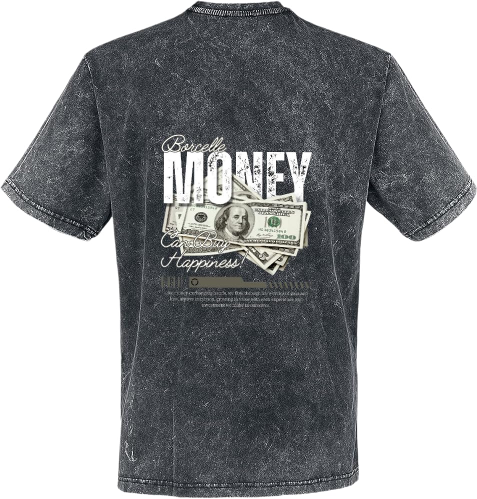 Money Can Buy Happiness T-shirt washed Back