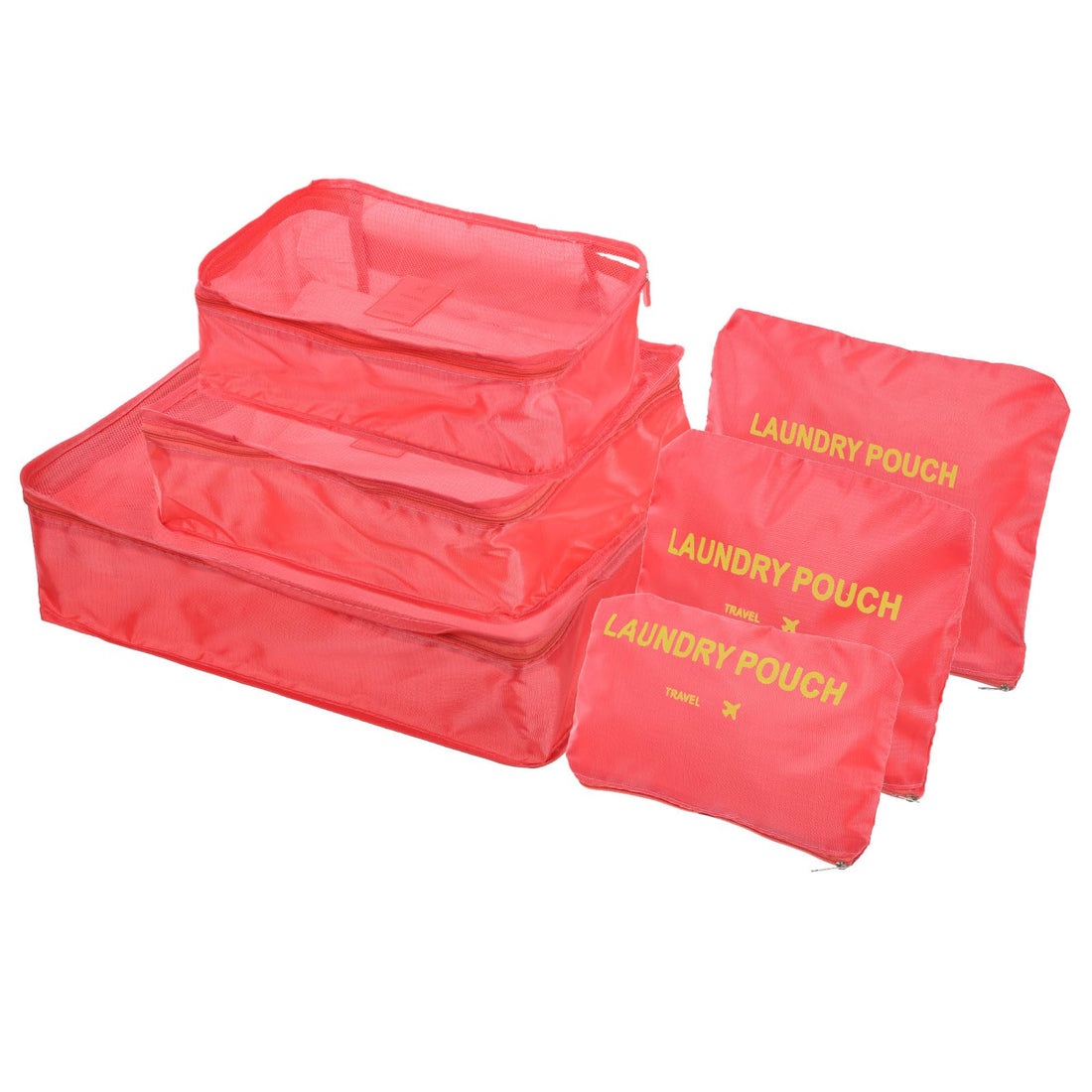 PATIKIL Packing Cube, 6 Set Luggage Packing Organizer Luggage Compression Pouches Travel Storage Bags Clothes Packages, Watermel On Red