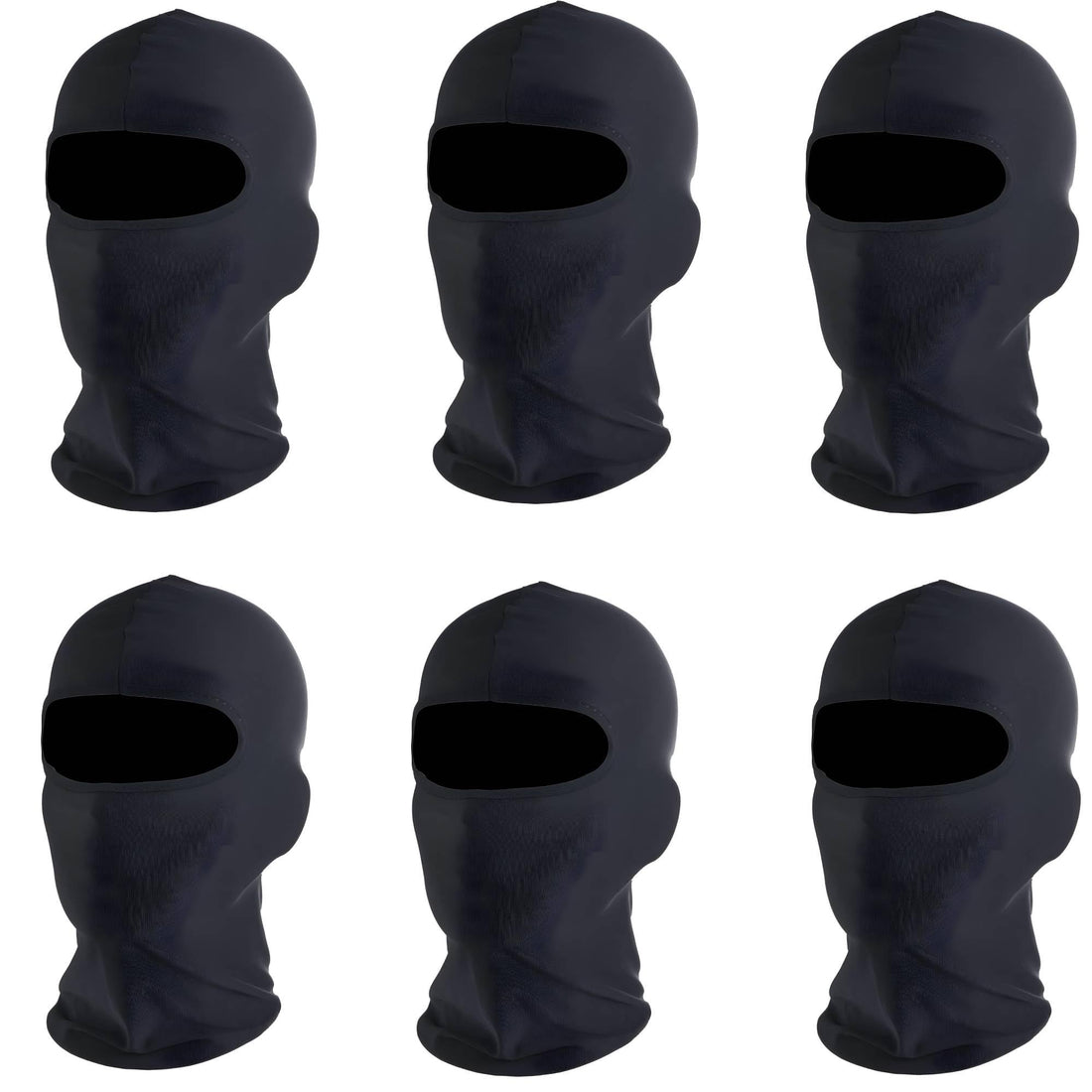 Generic 6 Pack Balaclava Face Mask - Windproof Dustproof Elastic Cloth Face Mask for Men Women - Perfect for Outdoor Sports Like Cycling, Skiing, Mountaineering, Face Protection - Versatile