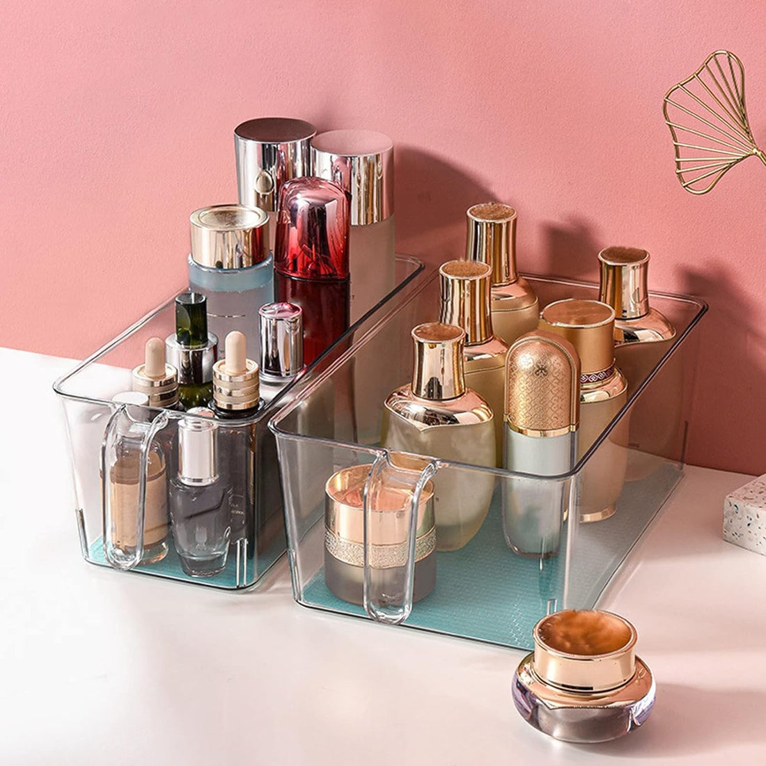 Fridge Organizer Bins, Storage Bin, Clear Plastic Bins for Fridge, Freezer, Kitchen Cabinet, Pantry Organization and Storage, BPA Free Fridge Organizer (28cm*10cm*9cm Without Lid)