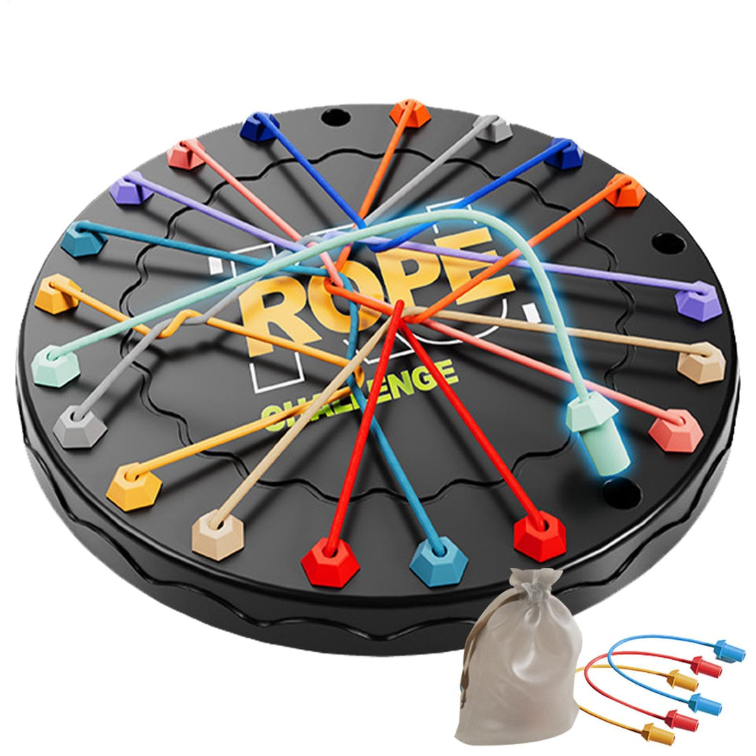 Wonka Twisted Rope Puzzle Game | Puzzle Sorting Board Game | Rope Knots Untangle Stack Sorting Toy | Brain Teaser Fine Motor Skills Toy | String Solution Central Lacing Toys for Adults Kids