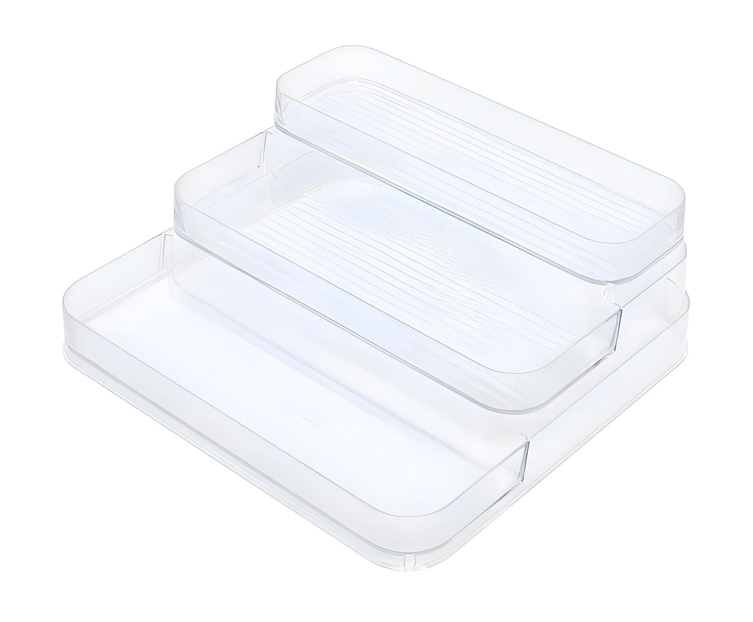 Rotating Spice Rack - 3-Level Acrylic Organizer with Smooth Turntable for Efficient Kitchen Storage, Transparent Design, Holds 50+ Spices