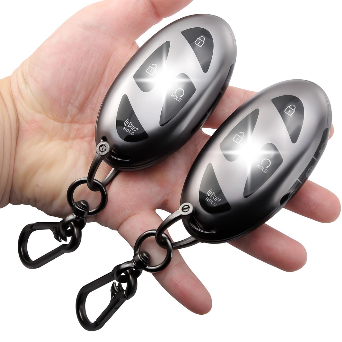 2-Pack for Hyundai Key Fob Cover with Keychain 7-Button for 2022 2023 2024 2025 Elantra, Sonata, Ioniq 6, Santa Fe, Tucson, Kona