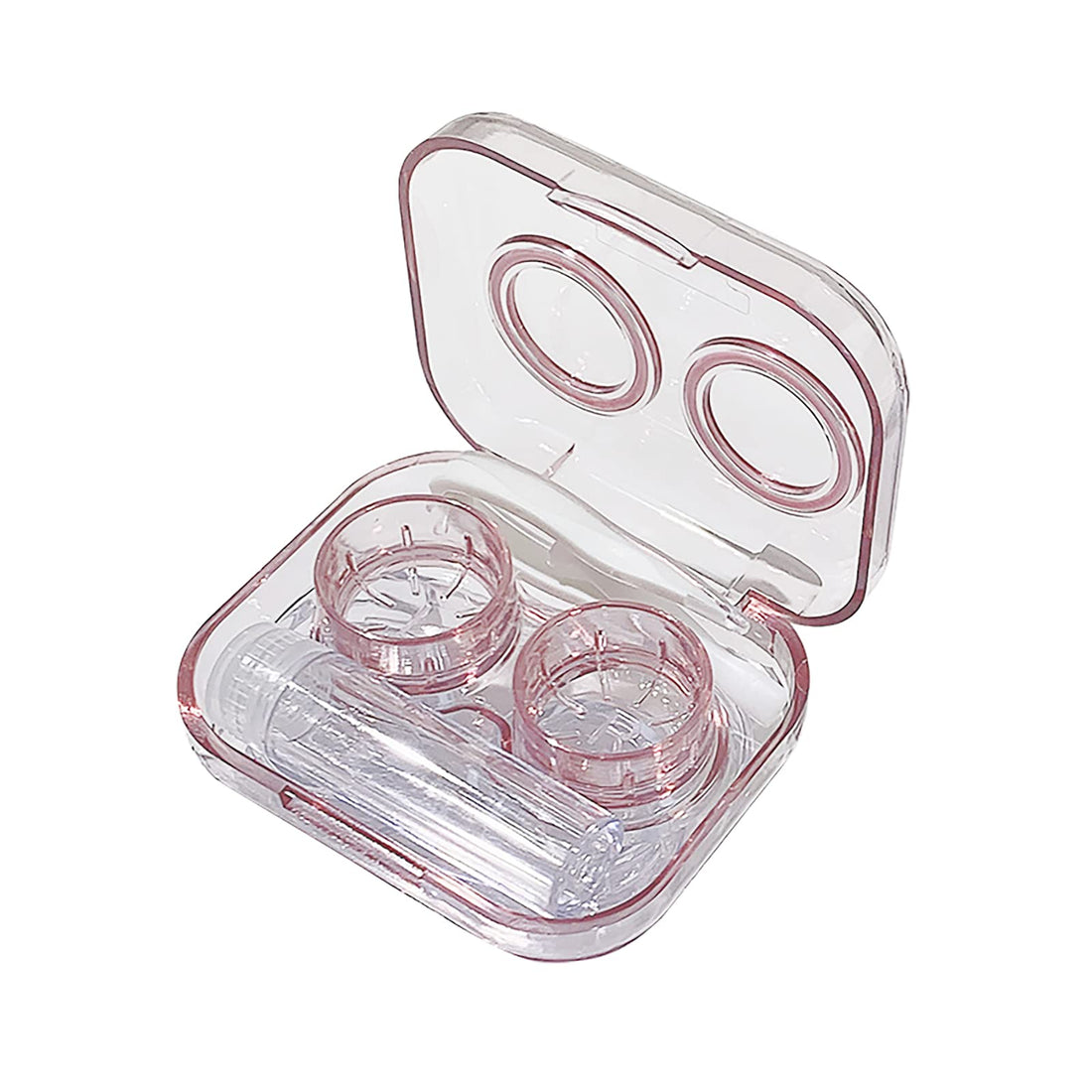 Travel Contact Lens Case, Flip Store and Go: Stay Stylish and Organized with Cute Contact Lens Box Kit Contact Applicator Soft Contact Lens Remover Tool Tweezer Solution Bottle All in Contact Case