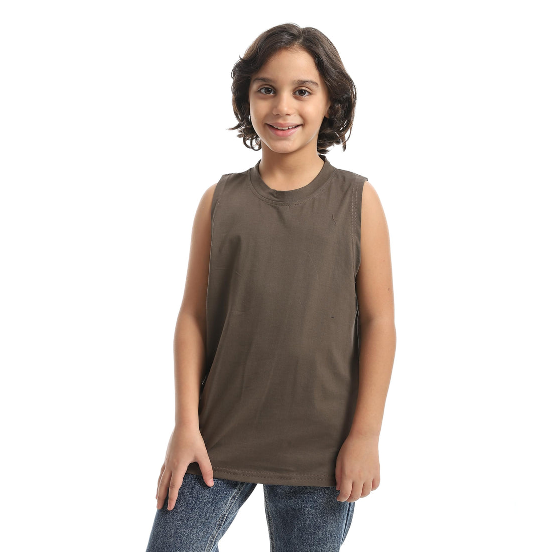 Andora Boys Cut Sleeves Loose Fit Basic Western