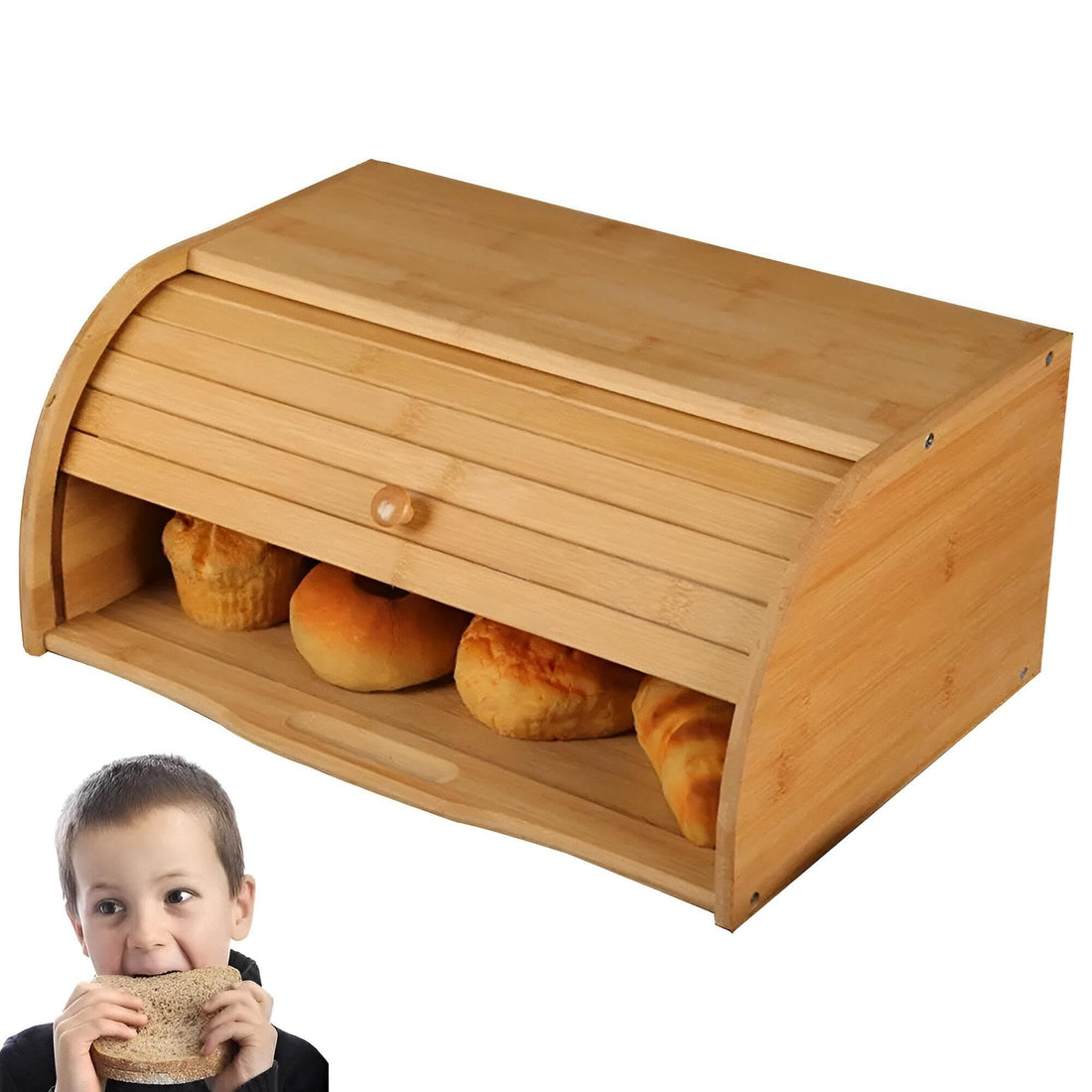 Wood Bread Box - Stylish and practical wooden storage for bread and food, while keeping your kitchen organized and fresh over time.