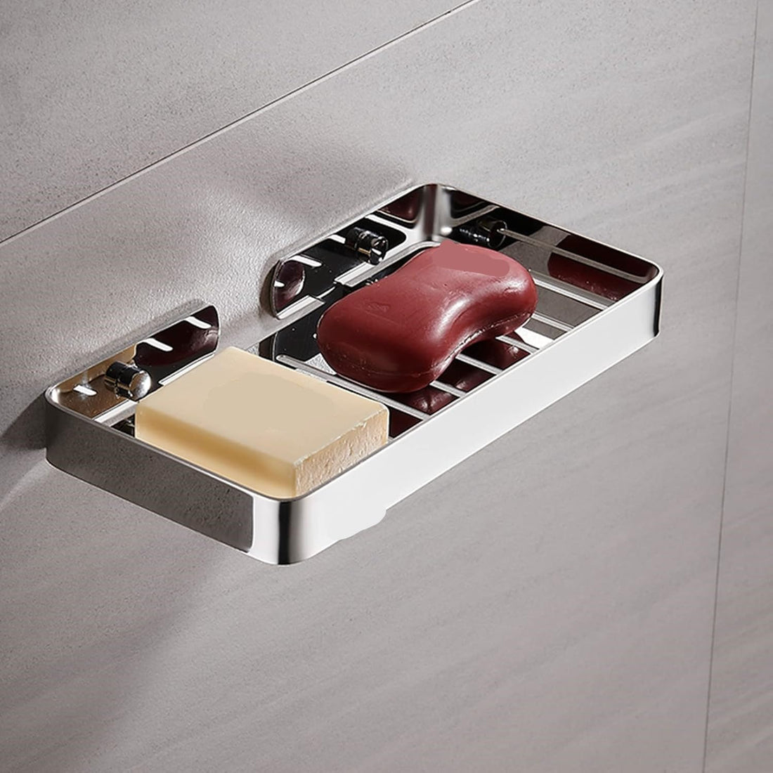 High Quality Stainless Steel Anti-Corrosion Bathroom Caddy with Quick Drain Holes and Strong Screw Fixation Anti-Fall