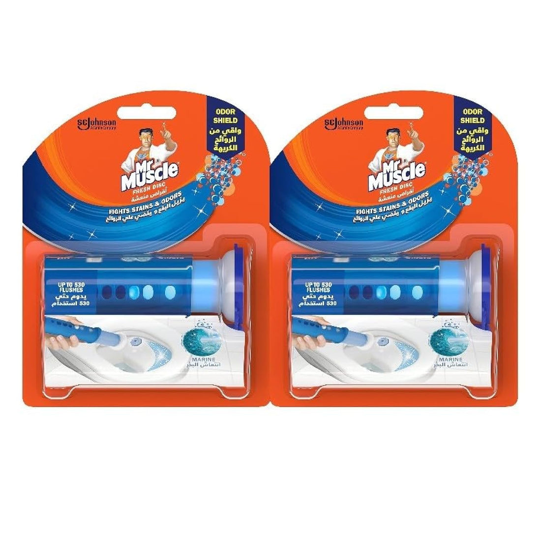 Mr. Muscle Marine Fresh Gel Discs 38g Twin Pack @ SP