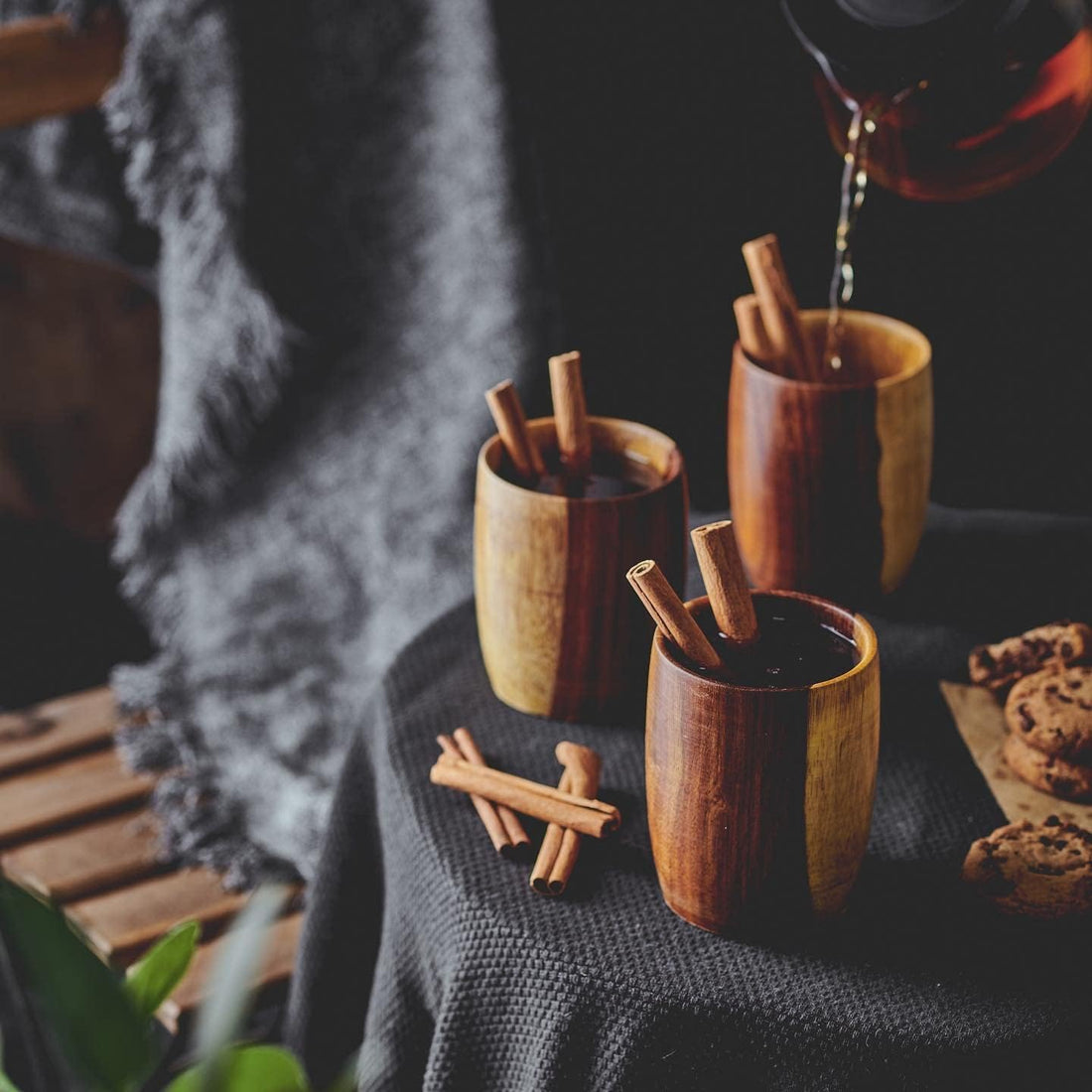 Egypt Antiques Handcrafted Wooden Cup, 100% Natural Wood