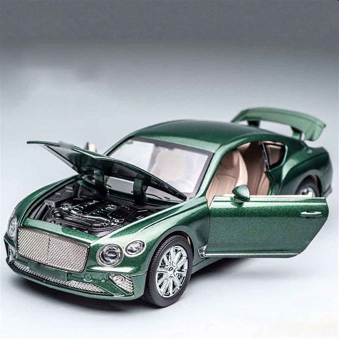 1:24 For Bentley For Continental GT High Simulation Diecast Alloy Car Model Sound Light Toy Kid Birthday Present (GREEN)