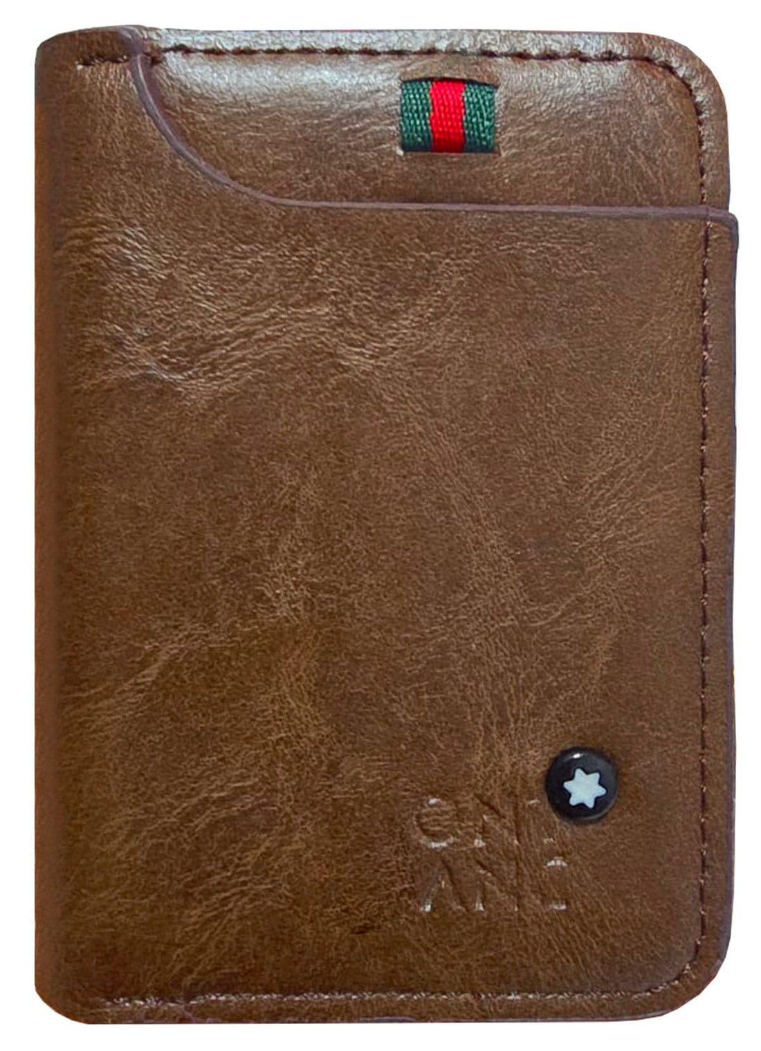 KM Technology Mont_Blanc Luxury Men's Wallet Fashion Design Multifunction Flip Wallet with Zipper Wide Credit Card Slots and ID Card Slots for Modern Man and Women - cafe
