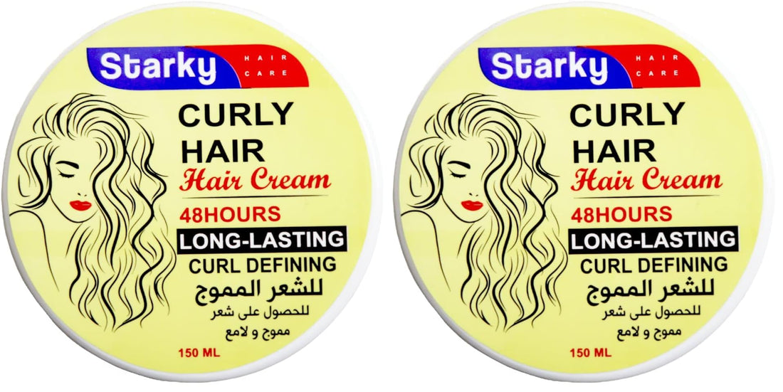 Starky hair care hair cream curly hair 48 hours long-lasting curl defining-150ml (Pack of 2)