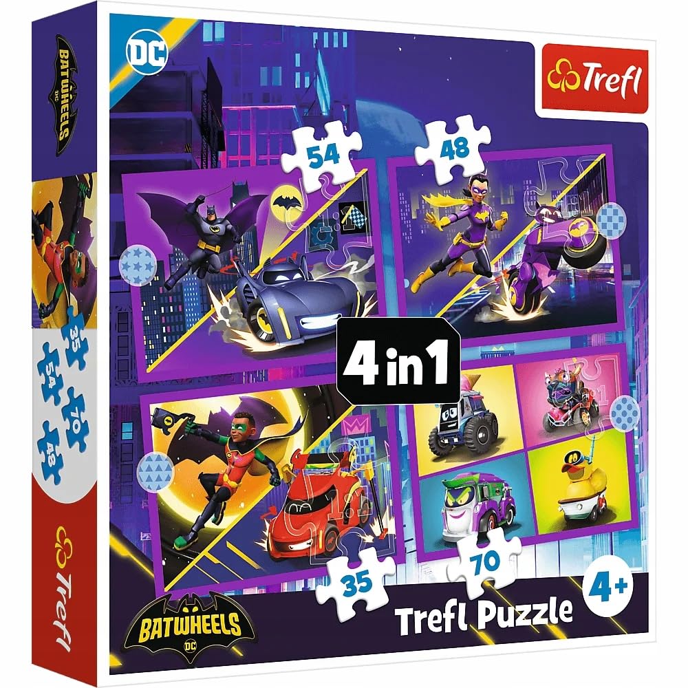 Puzzles - "4in1" - Meet Batwheels/Warner Batwheels