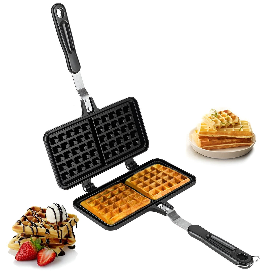 Waffle Maker - Small Non-stick Waffle Mould for Breakfast Waffle, Perfect for Kitchen, Waffle Waffle Waffle Waffle Maker, Easy to Clean, Compact Design