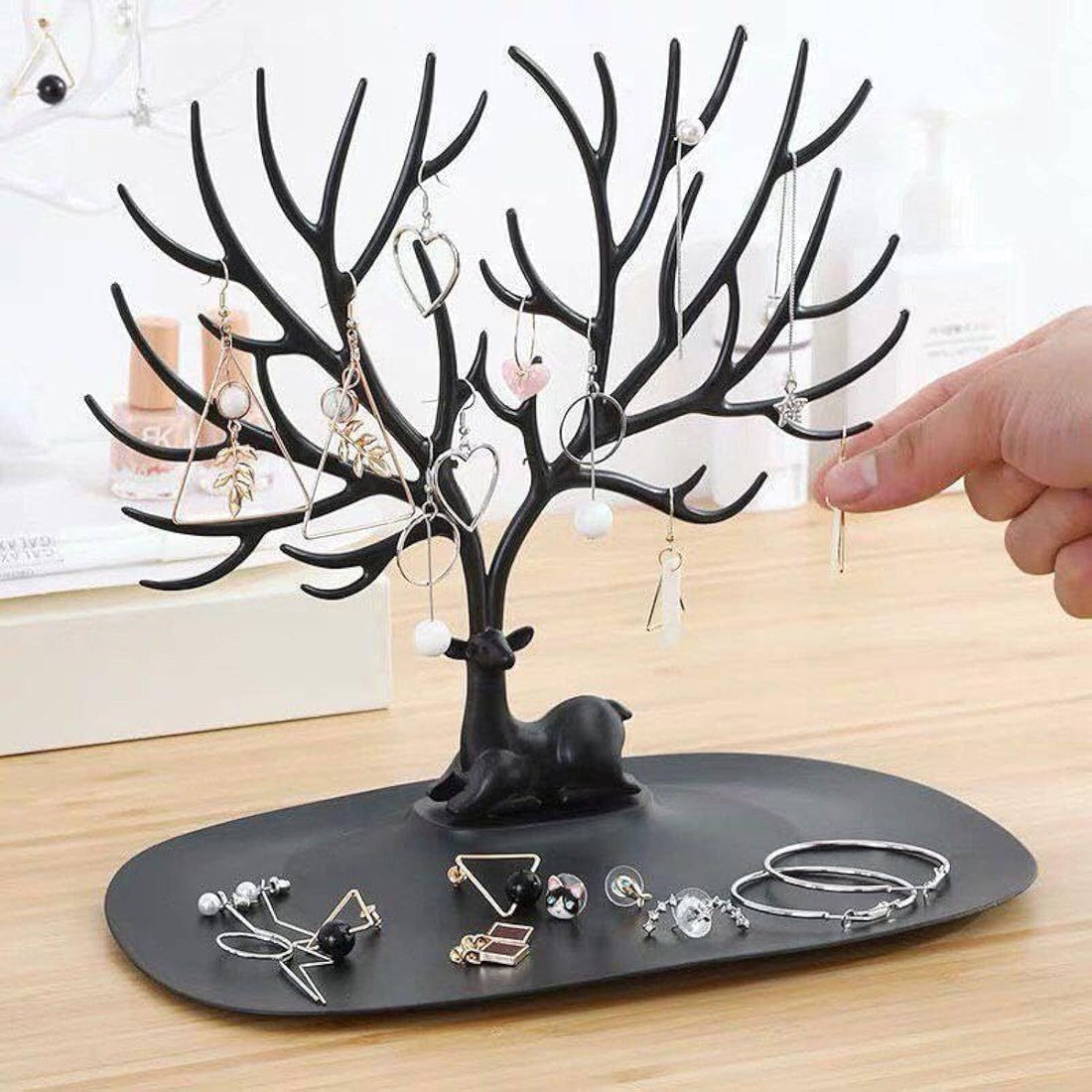 Eagle Shop Plastic Deer Tree Accessories Jewelry Stand and Key Holder and Organizer (1 Piece Only) Get It from Eagleshop.. - igle shop