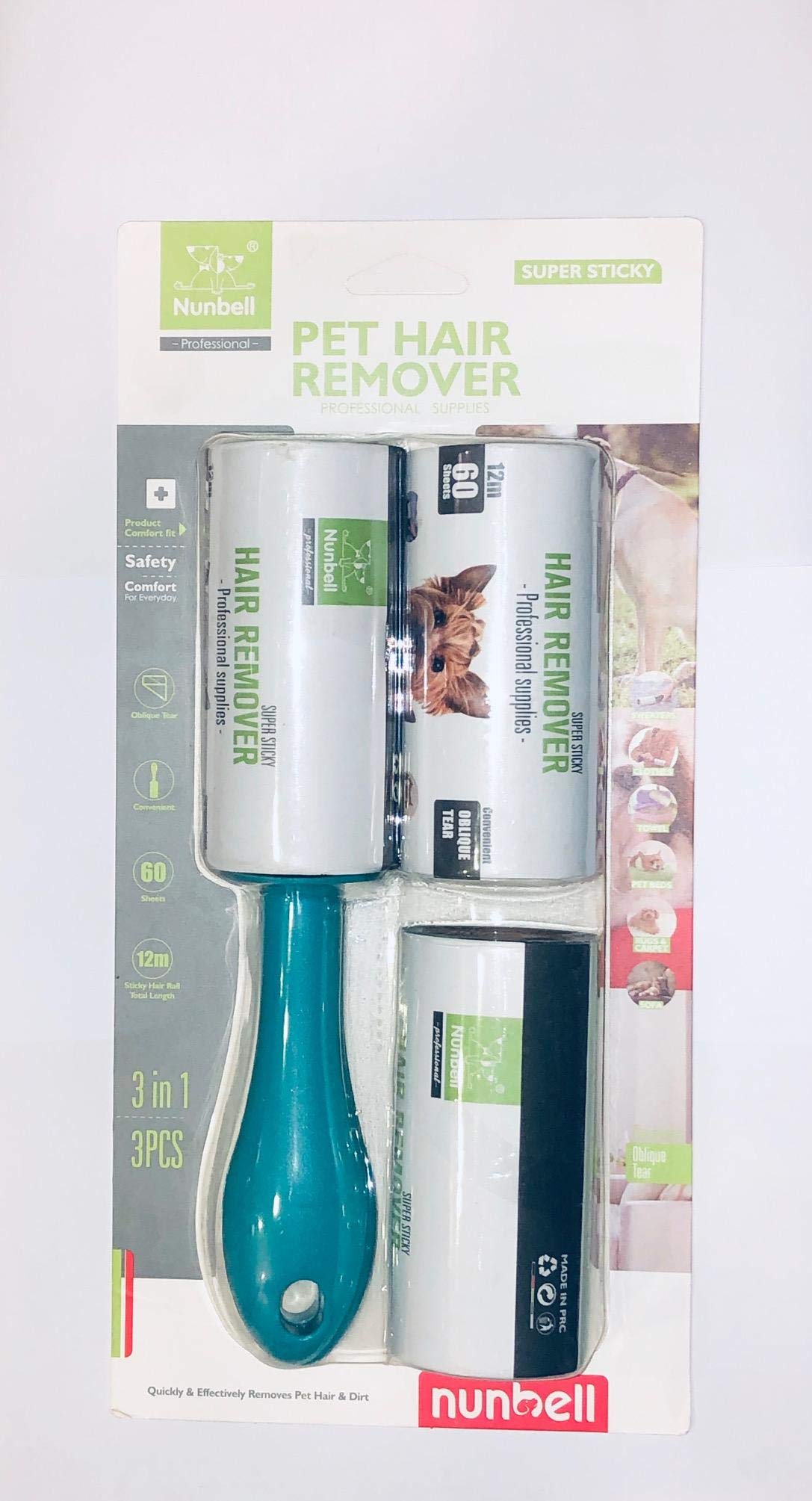 Nunbell Hair remover with Two spare parts Blue