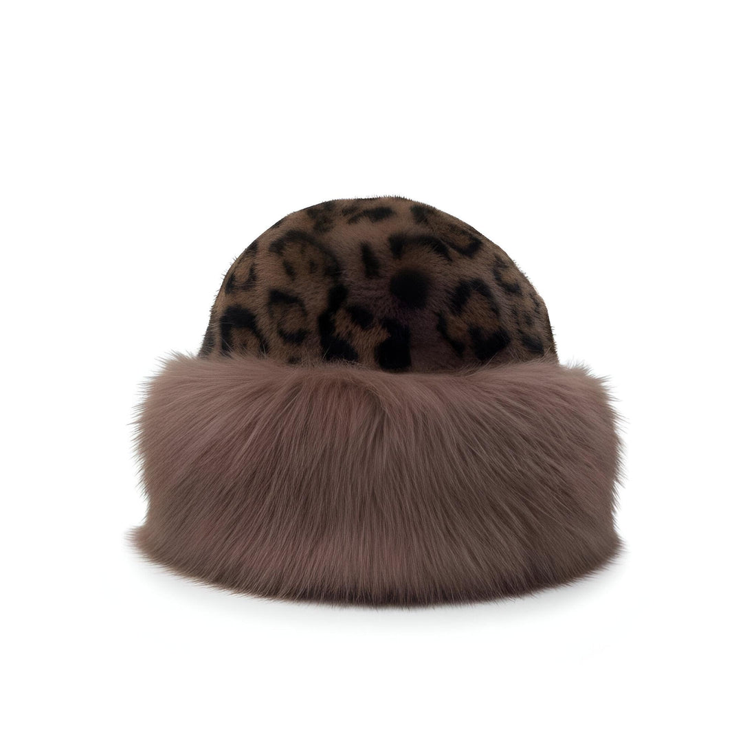 Grunge Beanie - Faux Fur Leopard Cheetah Style Hat, Trendy Y2K Emo Accessories for Casual Wear, Cool Fuzzy Hat for Coquette Fashion and Unique Looks