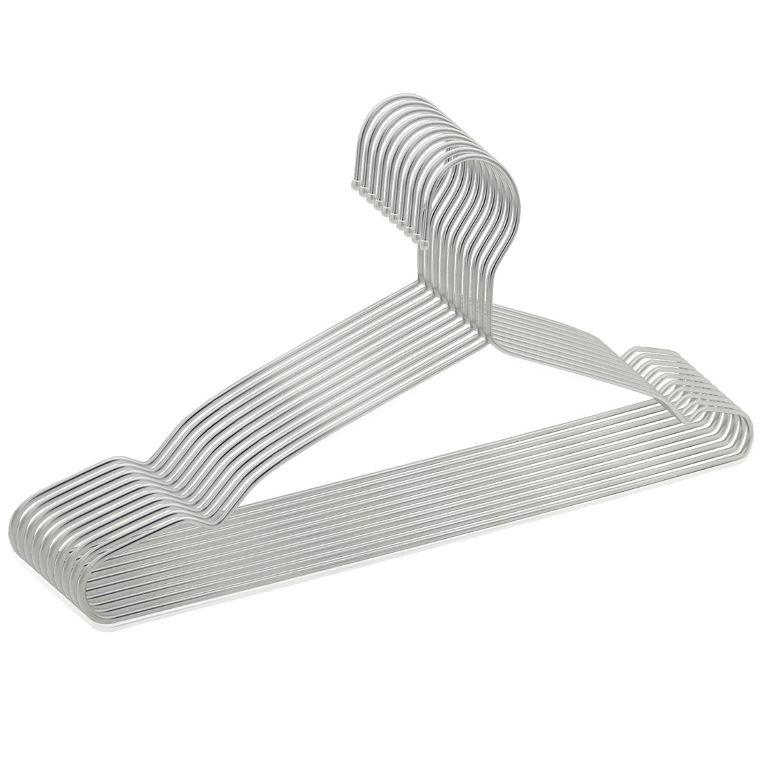 42CM Coat Hangers Strong Metal Hangers for Heavy Clothes Coats, Suits, Jackets, Snow Coats, Strap Dress, Space Saving 4mm Thickness, Pack of 10