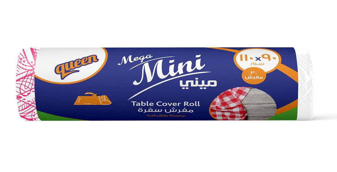 Queen mini table cover roll, 30 covers
