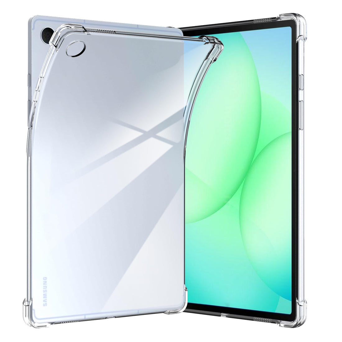 Anoowkoa TPU Case for Samsung Tab A11 8.7 Tablet Case Clear with Built-in Camera Lens Protector Thin Transparent Protective Back Cover Soft Flexible Bumper Hybrid Silicone Case
