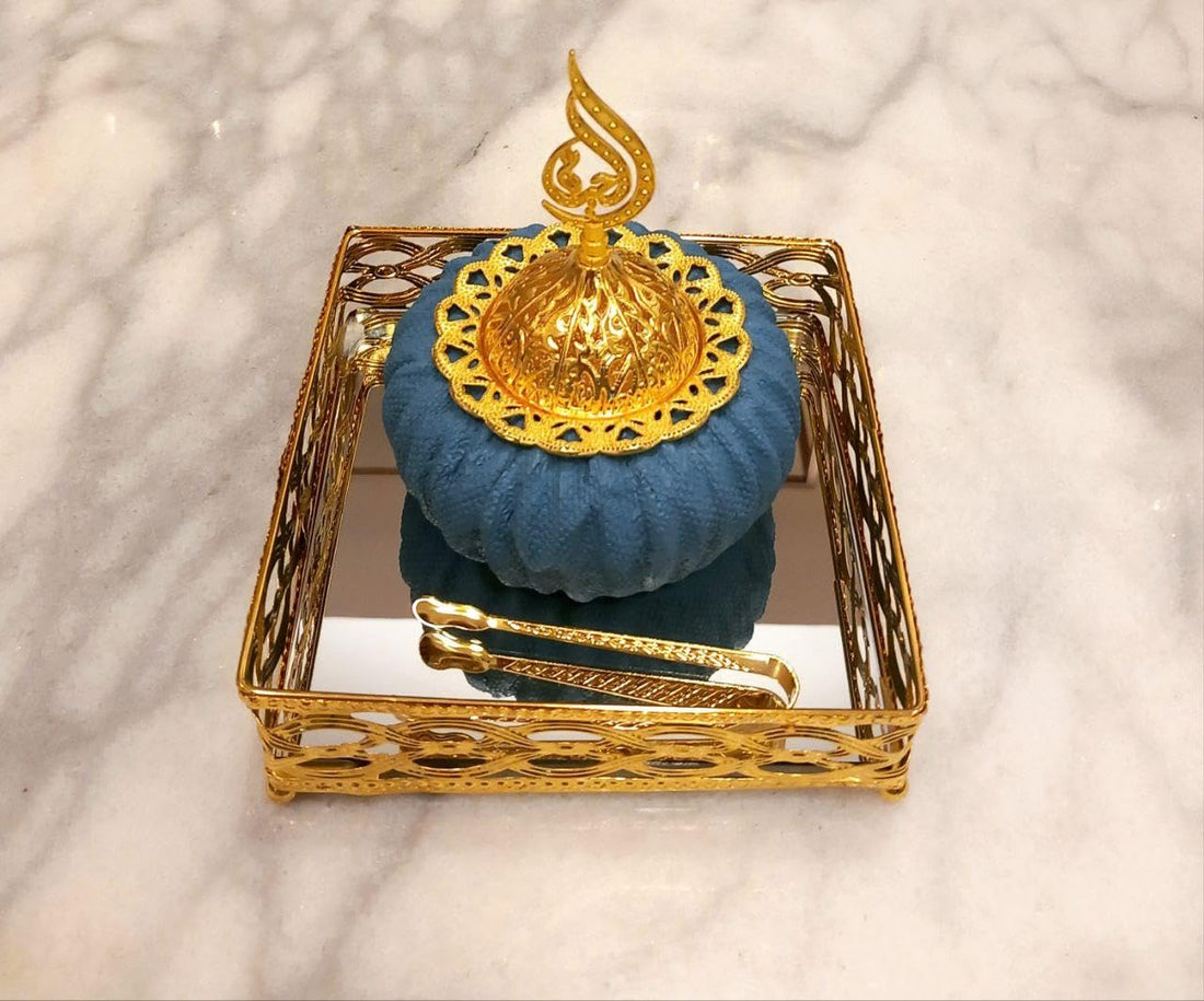 Premium Gift Piece - Handcrafted incense holder with intricate patterns, perfect for gifting oud or sandalwood fragrance, creating an unforgettable Ramadan present that delights senses and décor. (4)
