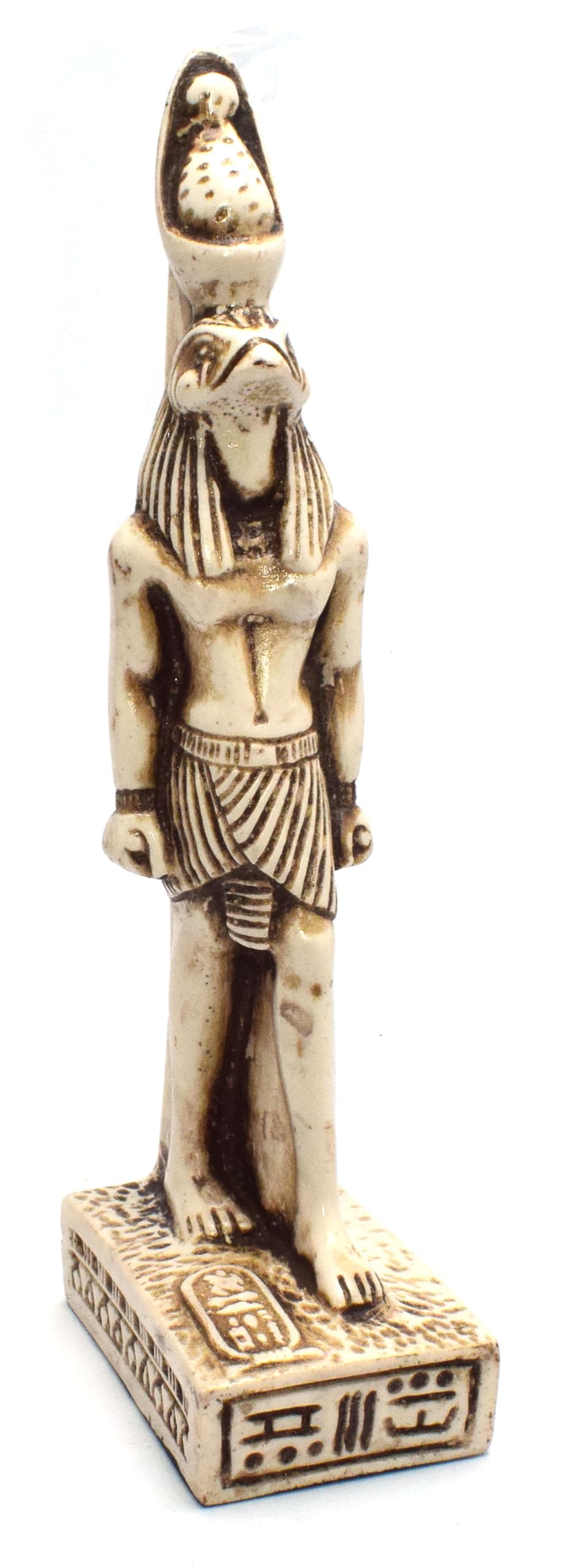 immatgar pharaonic Long Statue ancient Egyptian souvenirs gifts for women and men Home Décor Sculpture Pharaohs art (Horus - off white - 16.5 CM Long)
