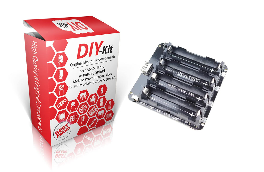 DIY-Kit 4 x 18650 Lithium Battery Shield Mobile Power Expansion Board Module 5V/3A & 3V/1A