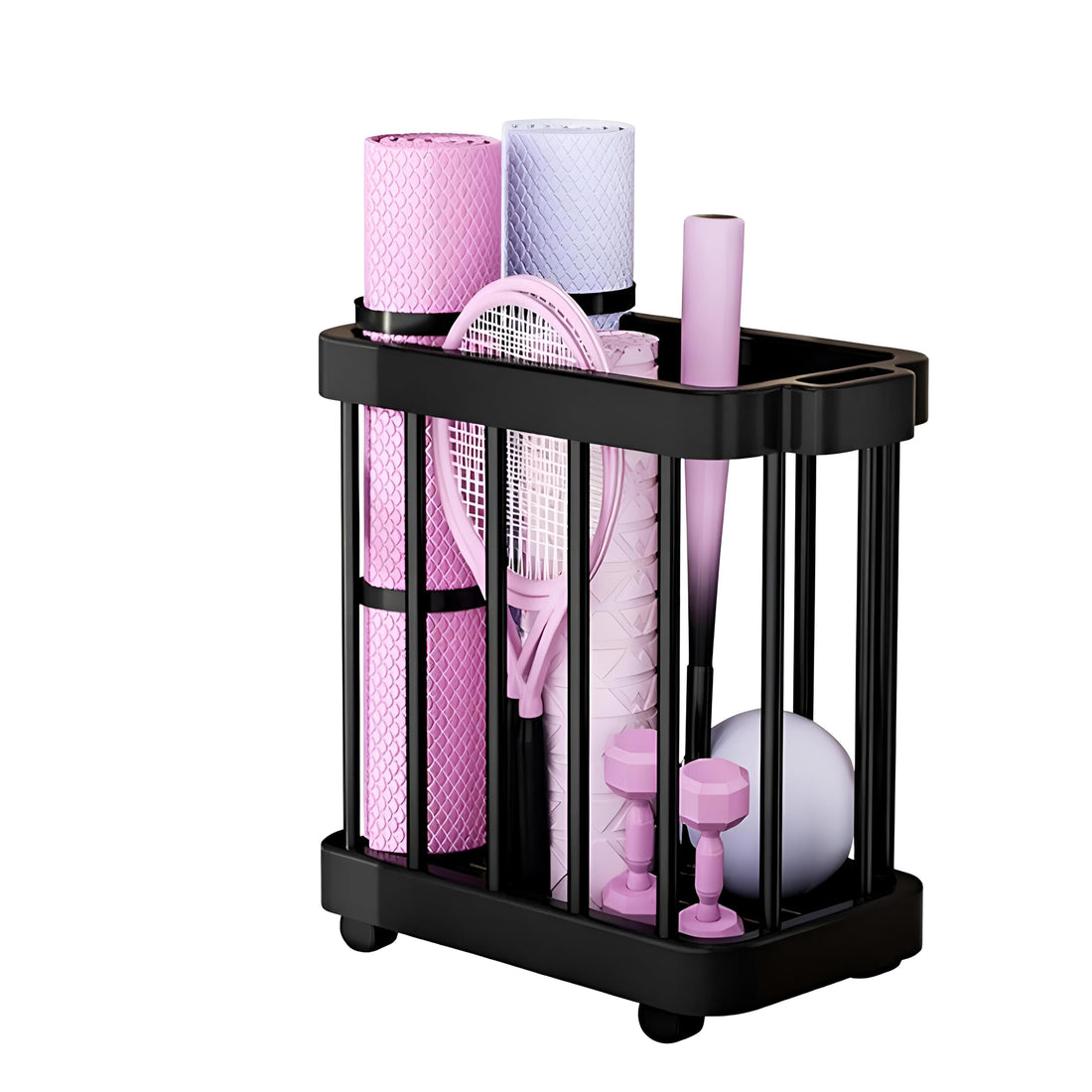 Hair Styling Tool Organiser - Vertical heat-resistant rack for curling irons, straighteners, and brushes; 40cm x 24cm x 46cm countertop holder saves bathroom space.