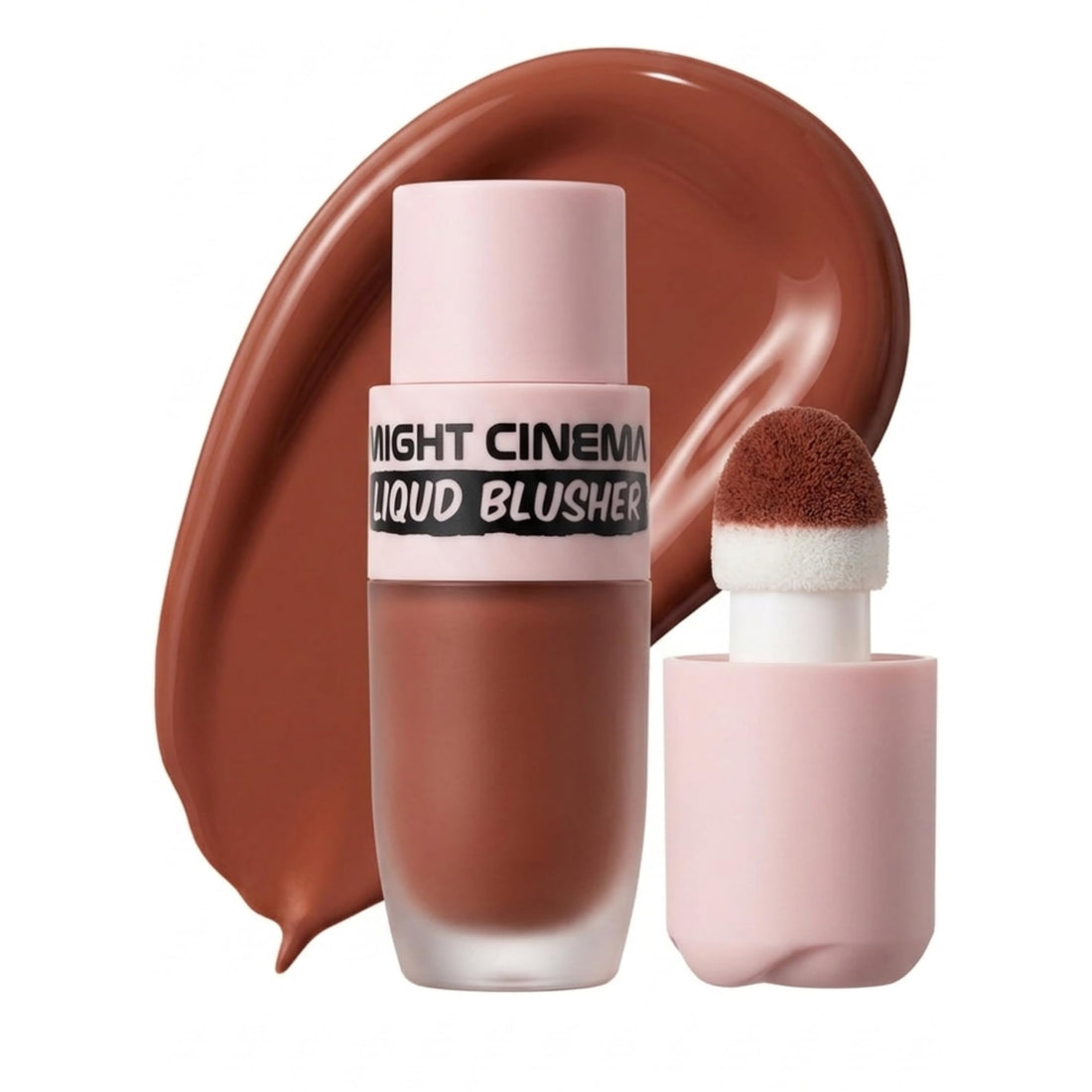 Liquid Blush, Color Liquids Blushes with Sponge Head, Matte Makeup Blusher Cream, Lasting, Lightweight, All-day Moisturizing and Smooth, Self-Contained Brush, Portable Makeup (105)