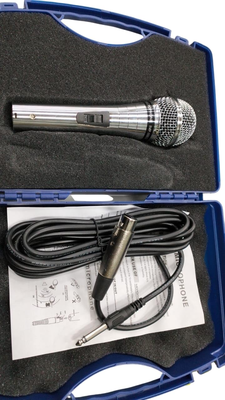 Handheld Wired Microphone DM-A6 ميكروفون سلكي ديناميكي ، محمول باليد، سلفرللمساجد و المدارس