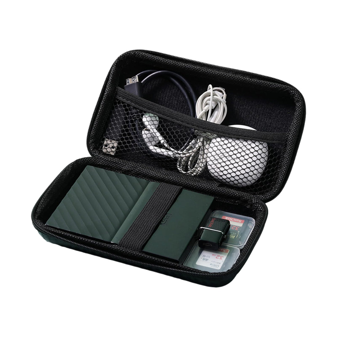 2.5" External Hard Drive Case, Laptop SSD Case, Hard EVA Hard Shell Case, External Hard Drive Pouch, Storage Bag for WD, Toshiba, Canvio, Seagat, Samsung SSD
