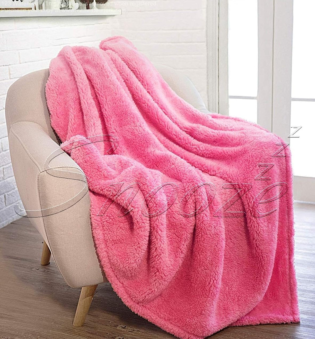 Moro Moro 3 Fleece Blanket for Couch - Multipurpose Soft Fluffy Blanket for Bed Sofa Twin/Twin Size Rose 180x230cm