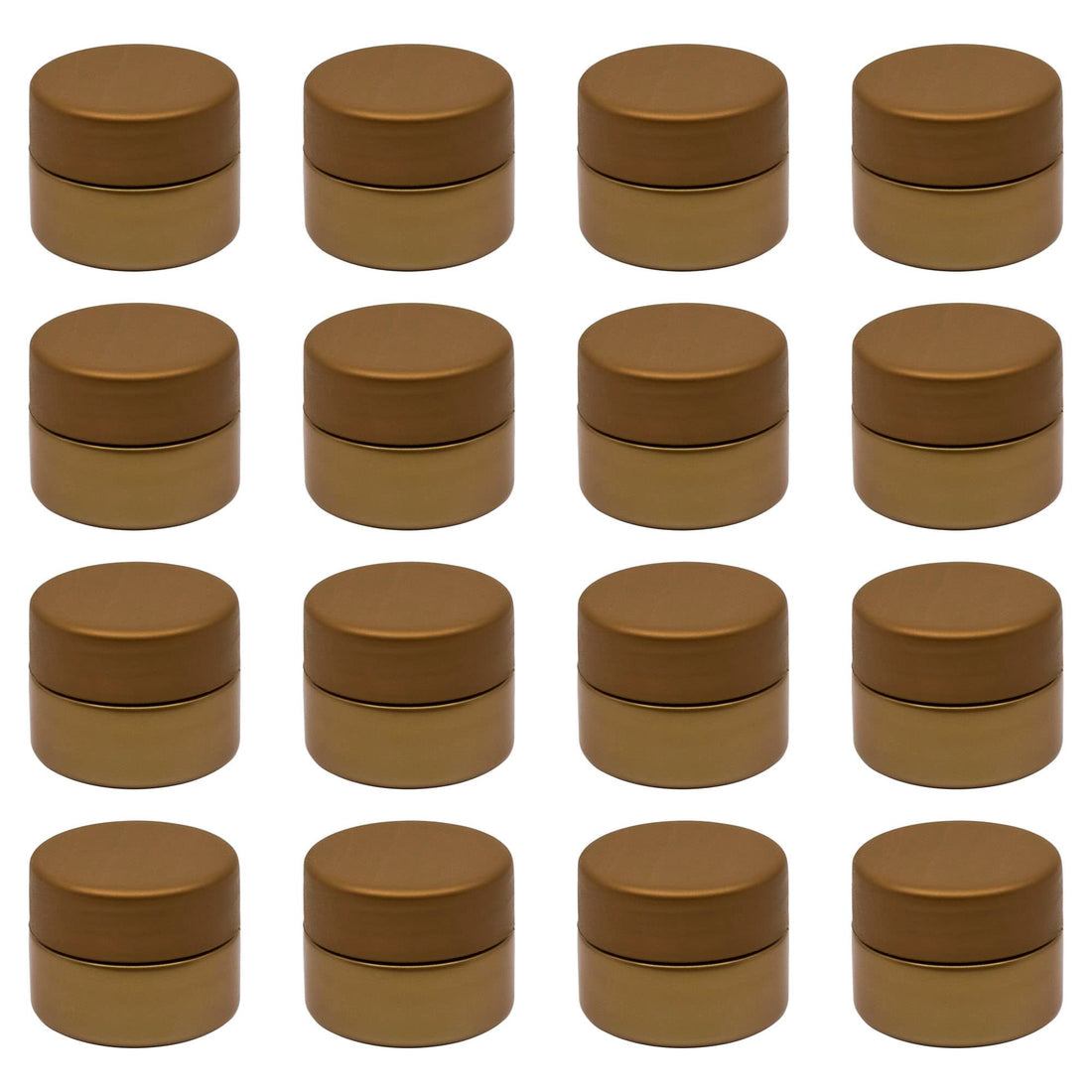 20 Pcs 20ml Glitter Gold Plastic Jar - Gold Plastic Lid - High Quality Healthy Plastic Empty Refill Jar Storage Containers Empty Round Cans - By artistic