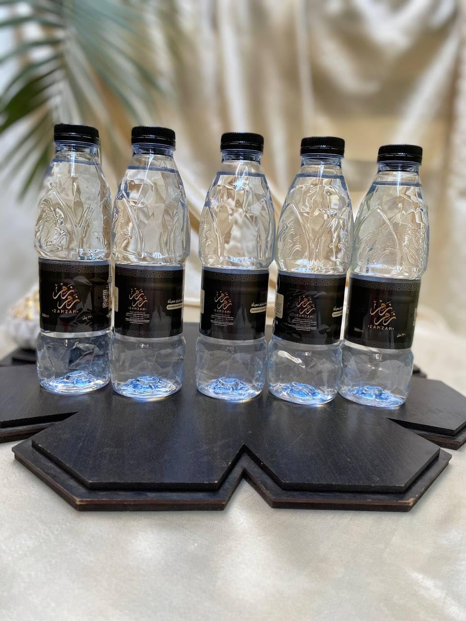 Zamzm Zam Zam Blessed Water, Holy, Unflavored, 4 x 335ml Bottles, Perfect for Spiritual Occasions and Everyday Use