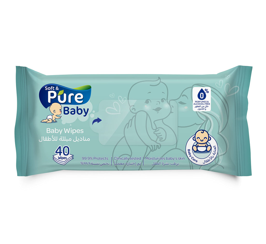 Soft & Pure Wet Wipes - 40 Wipes - Baby Care