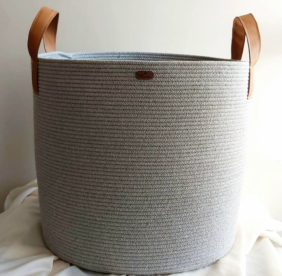 Woven It laundry & Storage Basket,(25×25×25Cm) 4035A Can be used in Kitchen, Toilet, Living Room, Dining Room, Bed Room, Kids Room, Indoor & outdoor.