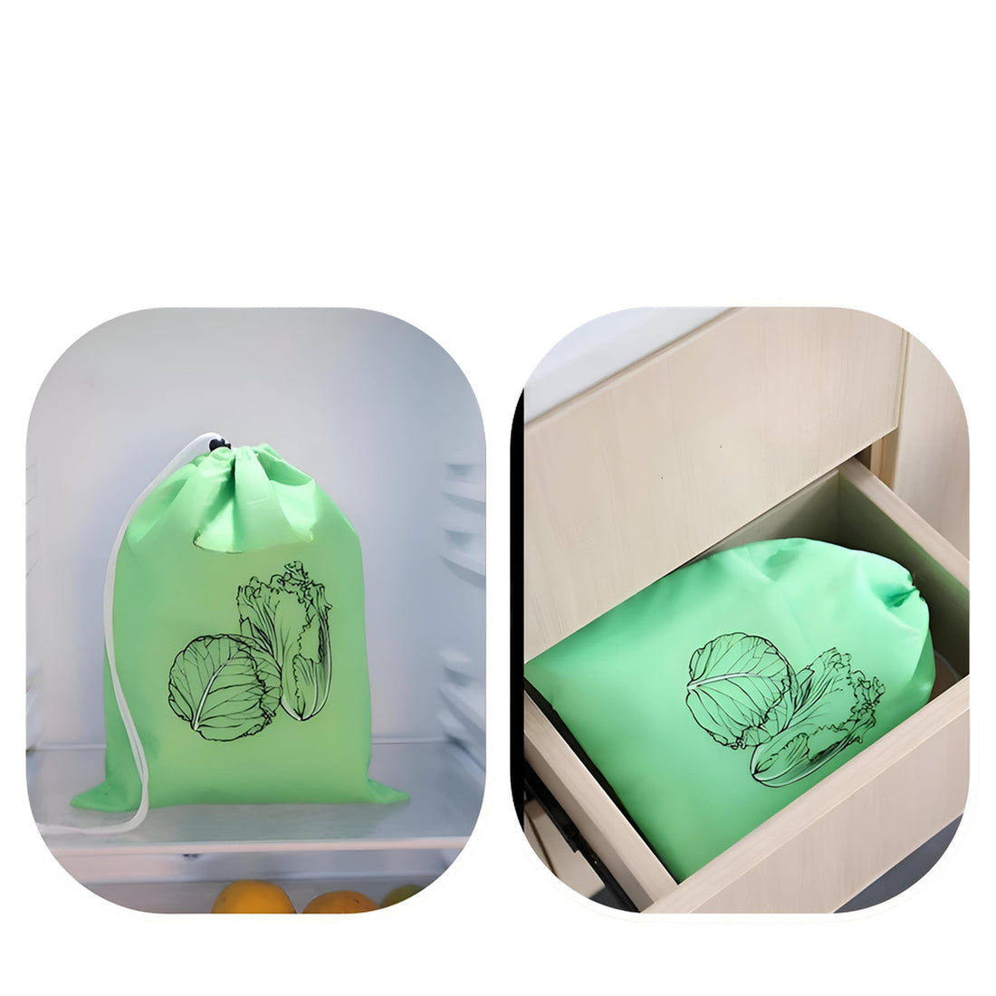 Insulated Food Bags - Heavy-Duty Aluminum Drawstring Pouches for Fresh-keeping Fruits and Vegetables, Portable and Eco-Friendly Grocery Storage Containers (2 piece of the color shown)