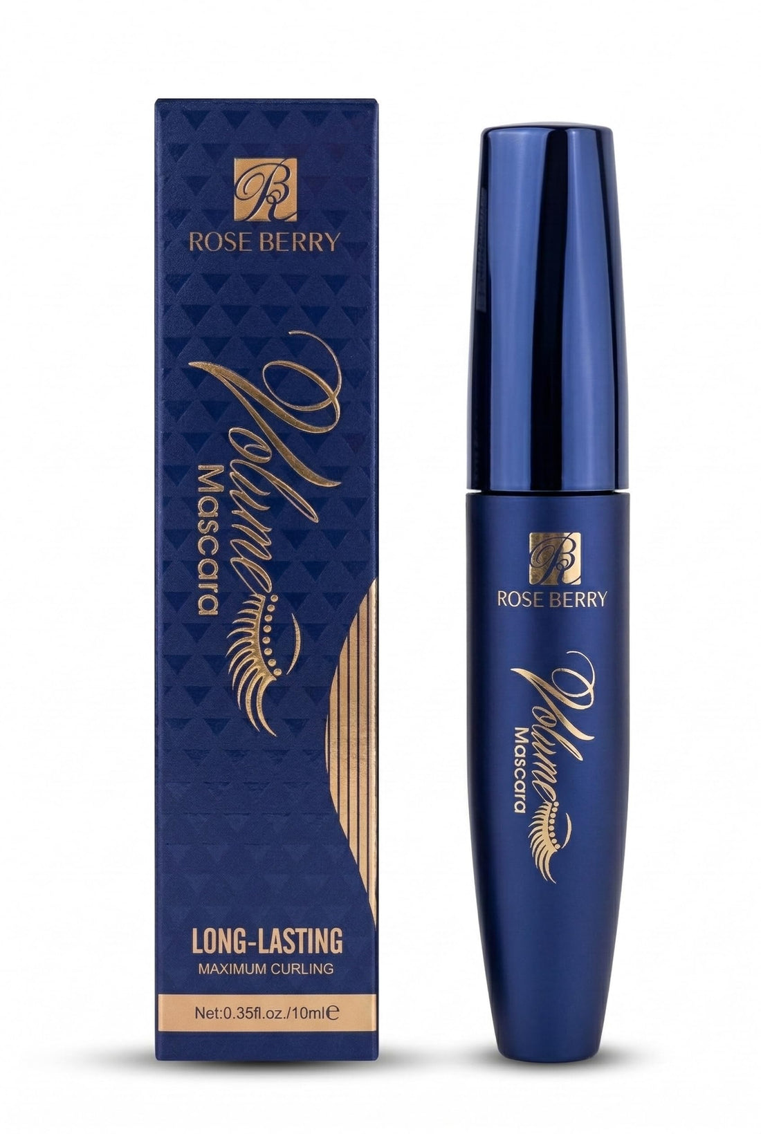 Rose Berry Volumizing Mascara, Blue, Long-Lasting Maximum Curling, 10ml