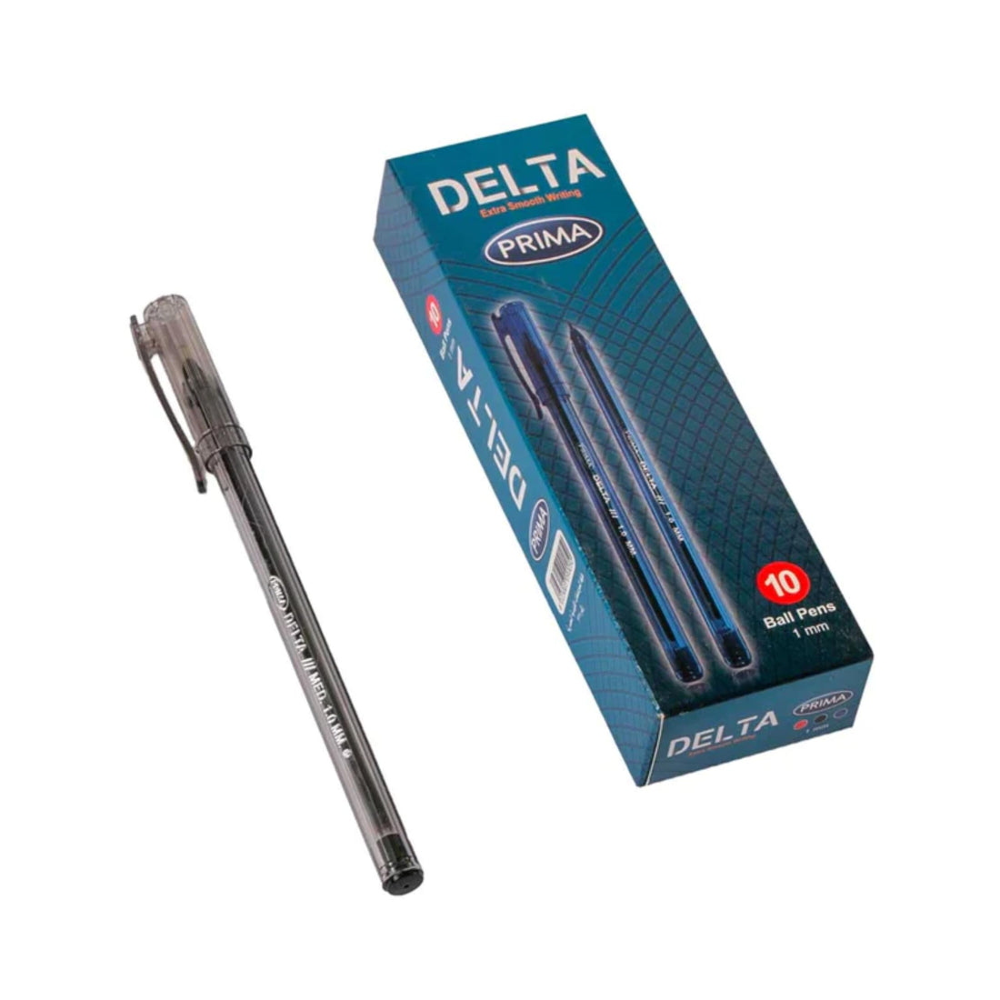 Pack of Prima Delta Pens 1.0mm Black 10 Pens
