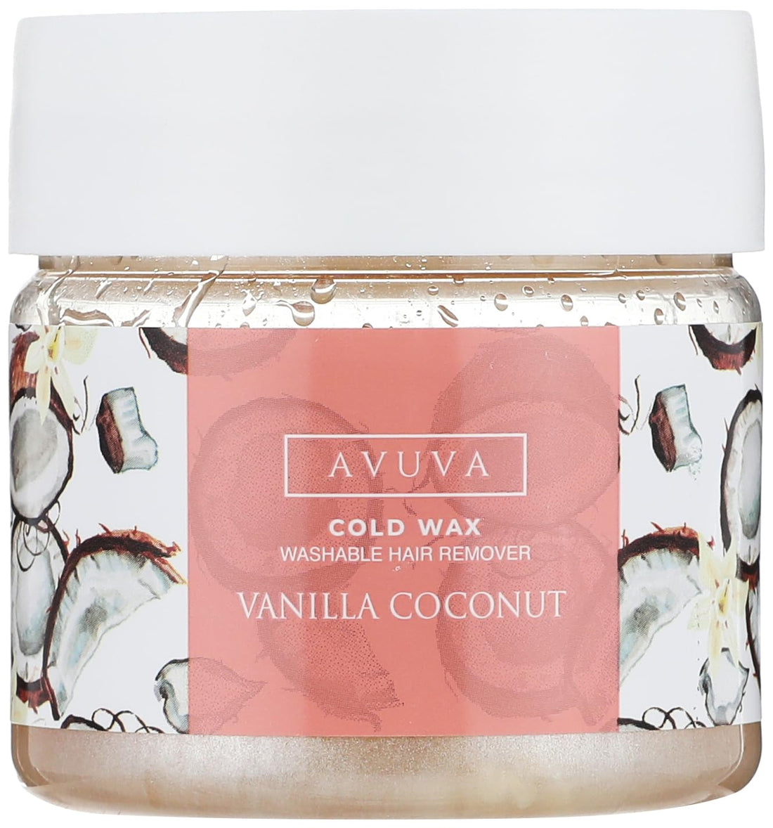 Avuva cold wax hair removal - vanilla coconut -228 gm