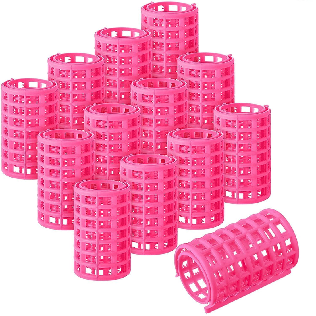SWEETPEA�36MM Hair Rollers Plastic Snap on Roller Curlers for Hairdressing Styling for Girls & Women No Heat Wave Hair Curlers for Salon,Home Purpose Multicolor (6 PCS) (Jumbo)