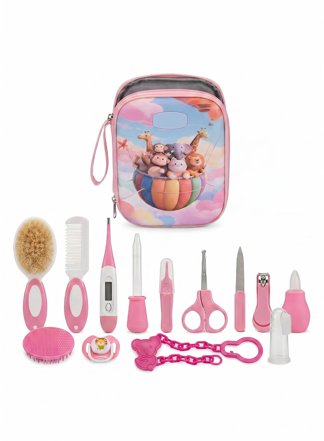 Baby Grooming Kit, 13 Piece Baby Daily Care Essential Kit with Storage Bag, Nail Tools Kit for Newborn Baby Healthcare and Personal Care