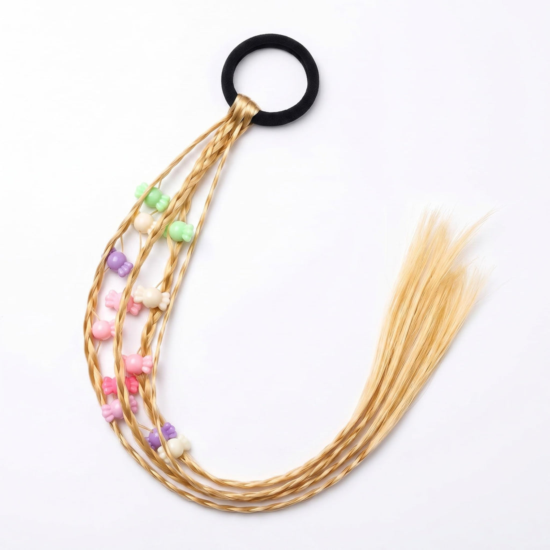 Catch Up Braided Elastic Hair Tie for Women and Girls, Strong Hold No Damage Ponytail Holder for Braids, Soft Stretch Hair Band for Thick and Thin Hair Daily Styling Accessory