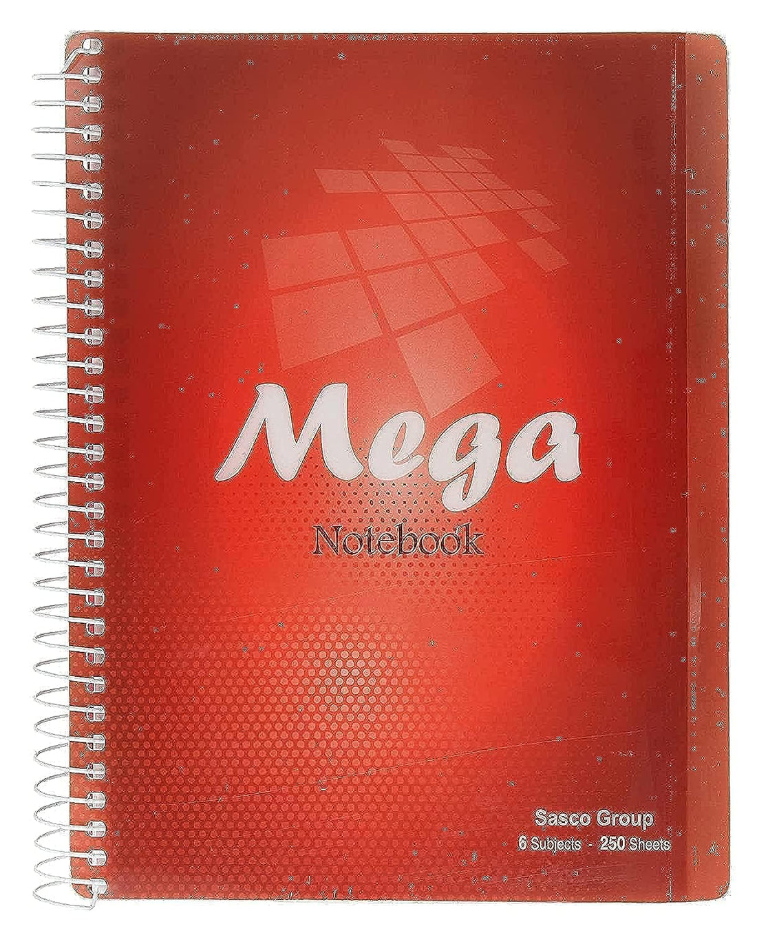 Sasco mega note book a4-250 sheets - red