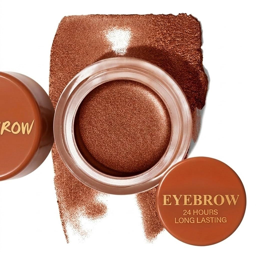Eyebrow Gel Eyeliner Cream, 5g Long Lasting Waterproof Matte Eyeliner Cream Gel, High-Intensity Pigments Smudge-Proof Eye Liner, for Women Girl (brown)