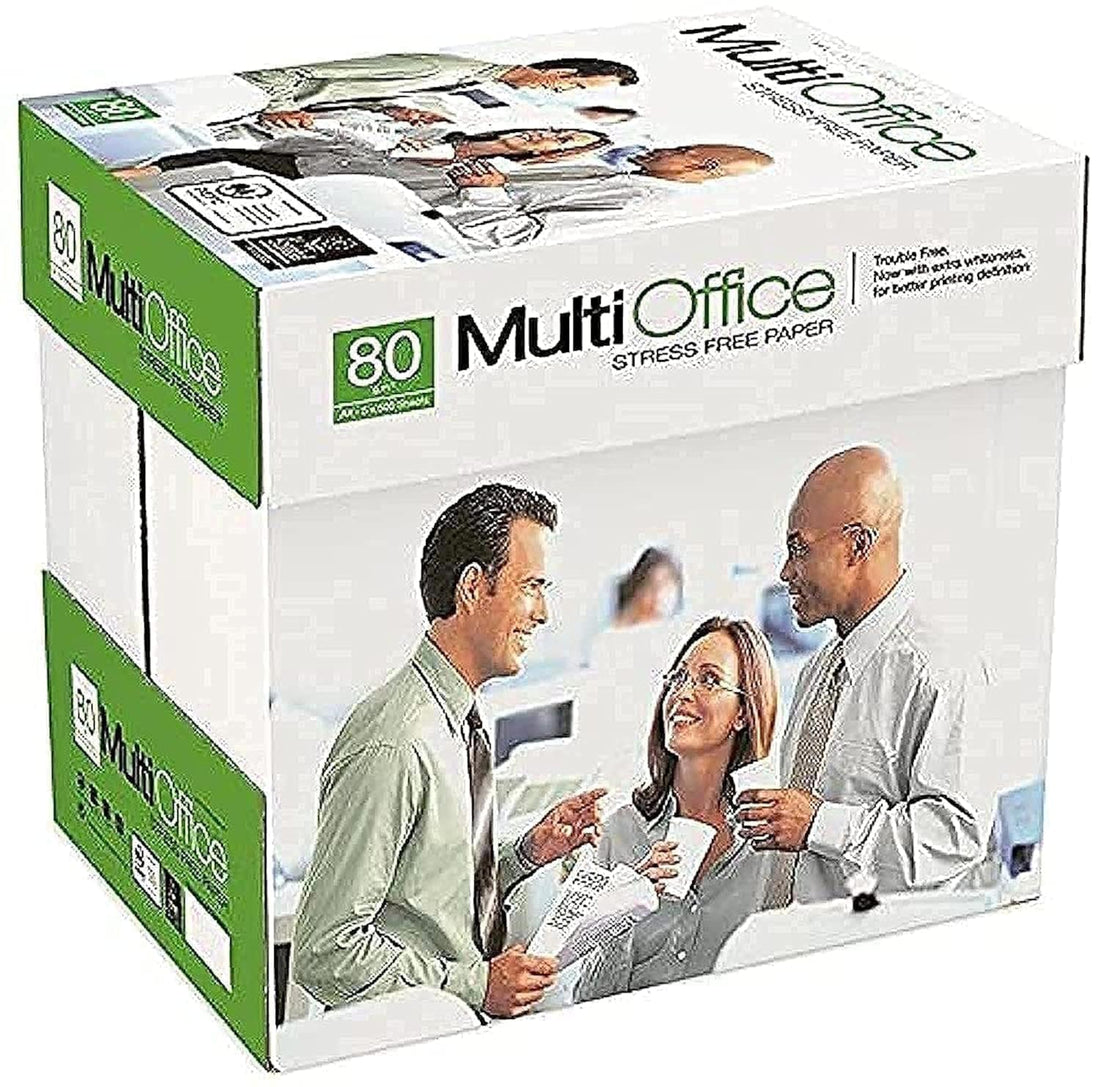 Multi Office A4 Paper 80 gm - White - A Box of 5 Packs of 500 sheets