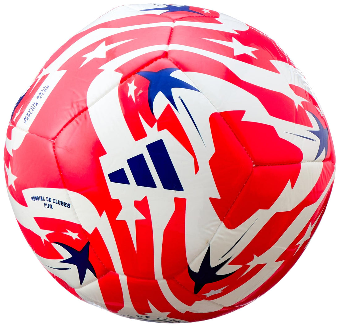 adidas fcwc clb white,lucid red,power blue football/soccer ball (machine-stitched) for men & women size 4