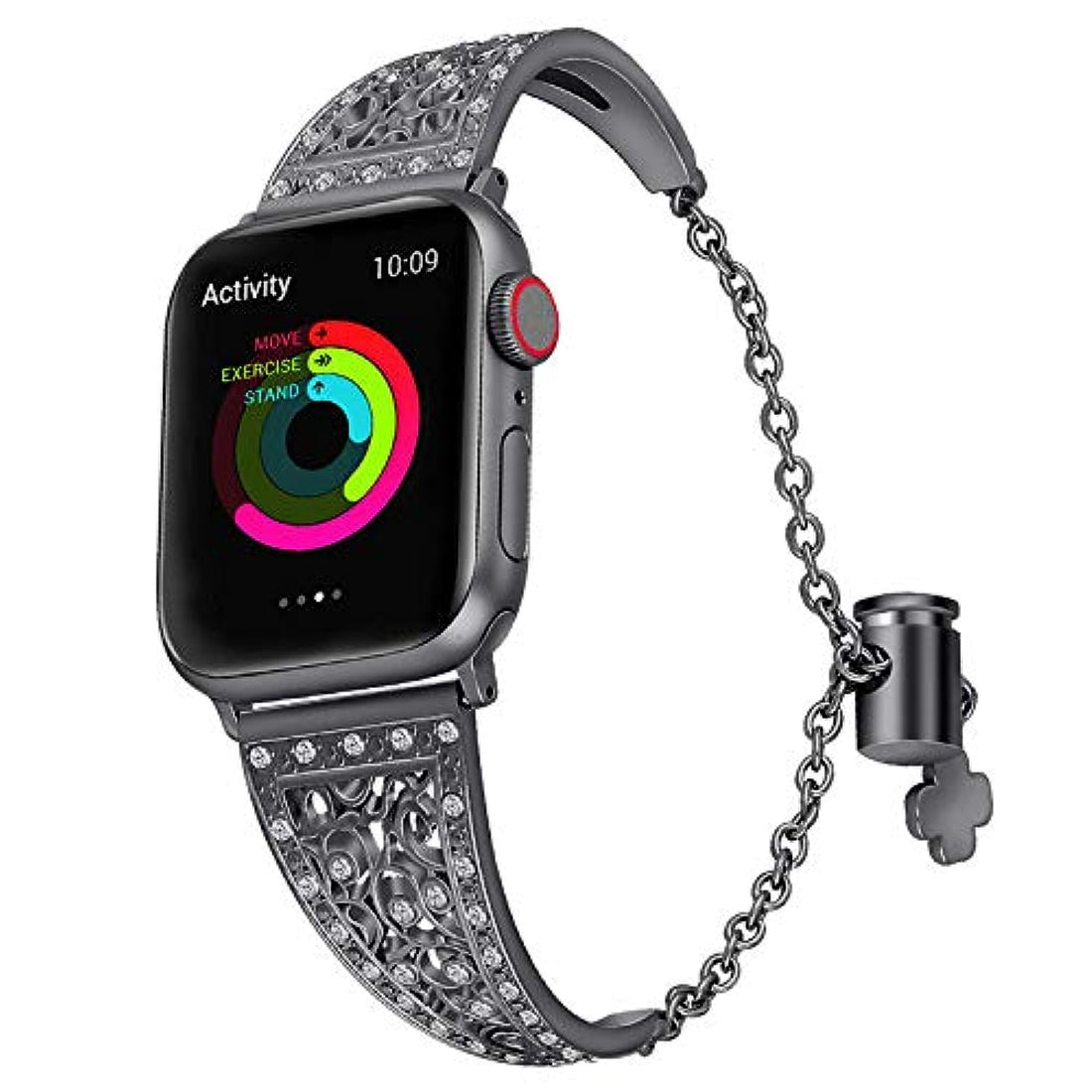 Apple Watch Luxury Stainless Steel Strap Shining Compatible with Apple Watch Series 7 6 5 4 3 2 1 With Size 45mm 44mm 42mm 41mm 40mm 38mm