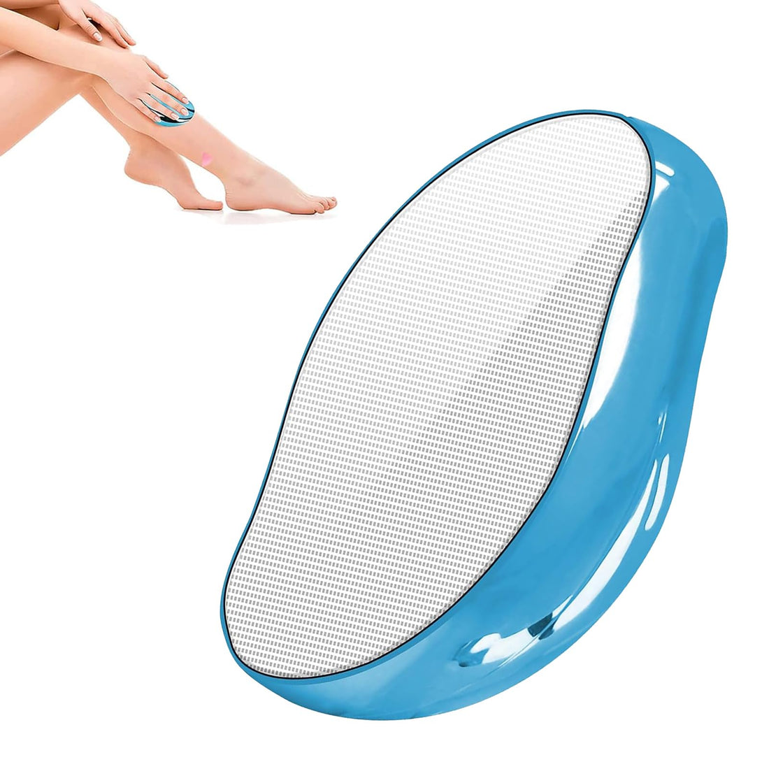 Crystal Hair Eraser, Reusable Crystal Hair for Women and Men Remover Magic Painless Exfoliation Hair Removal Tool, Magic Hair Eraser for Back Arms Legs Fast & Easy Crystal Hair Eraser (Blue)